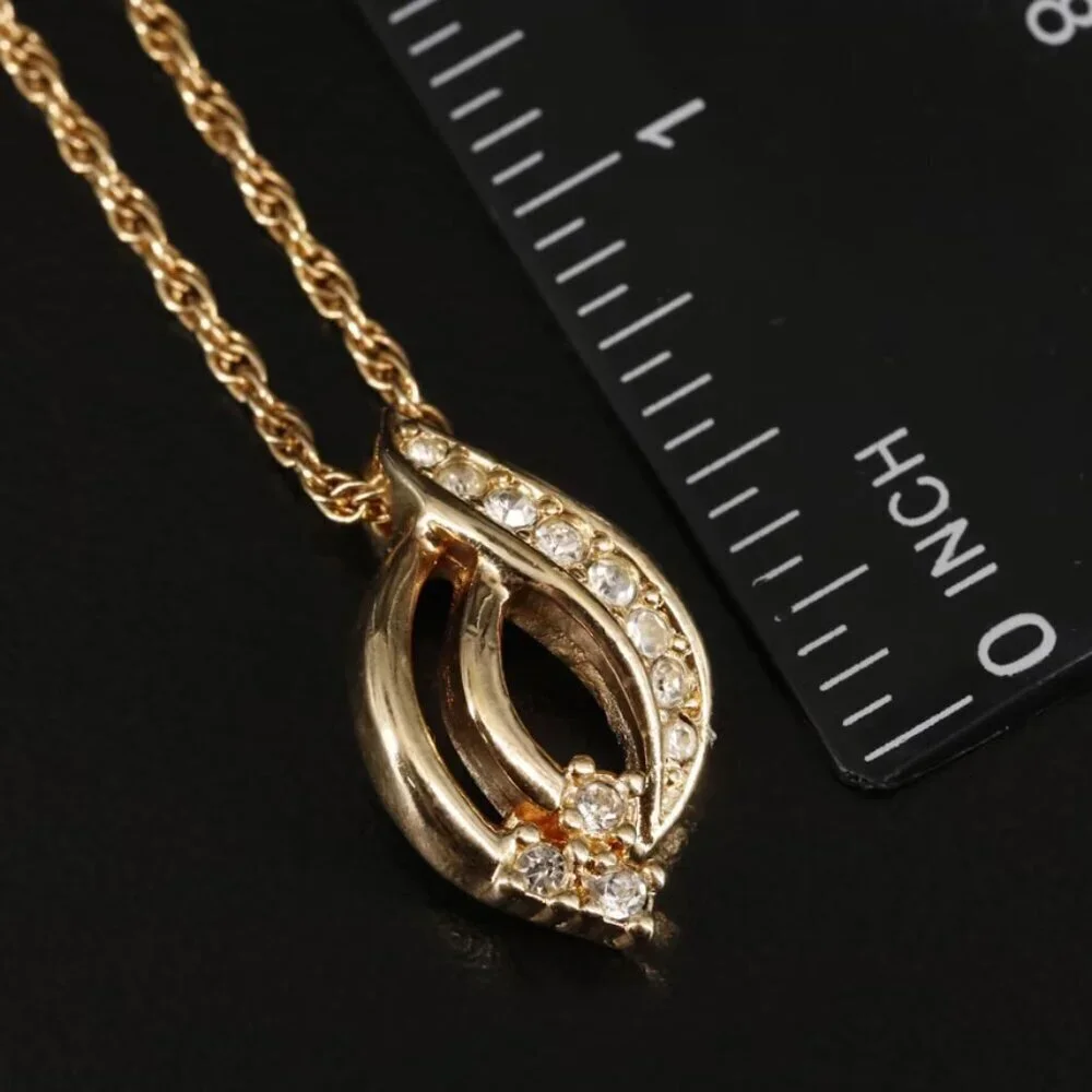 Christian Dior Rhinestone Pendant Necklace-1962-1970 ERA